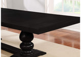 121231 Phelps 123-inch Extension Leaf Dining Table Distressed Noir