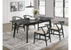 121251-S5 Crestmont 5-piece Extension Leaf Dining Table Set Black