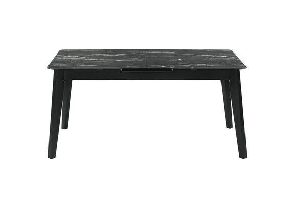 121251-S5 Crestmont 5-piece Extension Leaf Dining Table Set Black