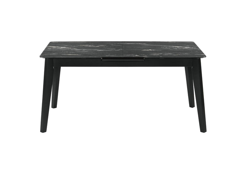 121251-S5 Crestmont 5-piece Extension Leaf Dining Table Set Black