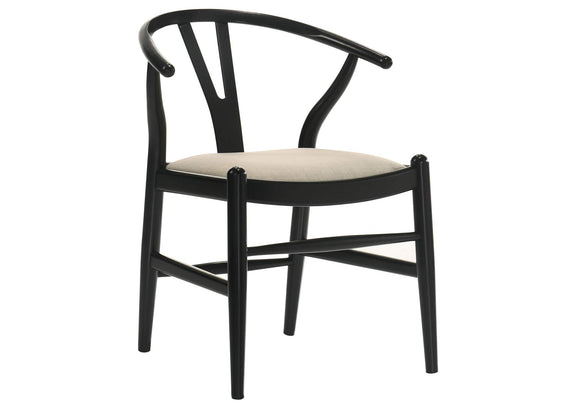 121251-S5 Crestmont 5-piece Extension Leaf Dining Table Set Black