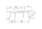 121251-S5 Crestmont 5-piece Extension Leaf Dining Table Set Black