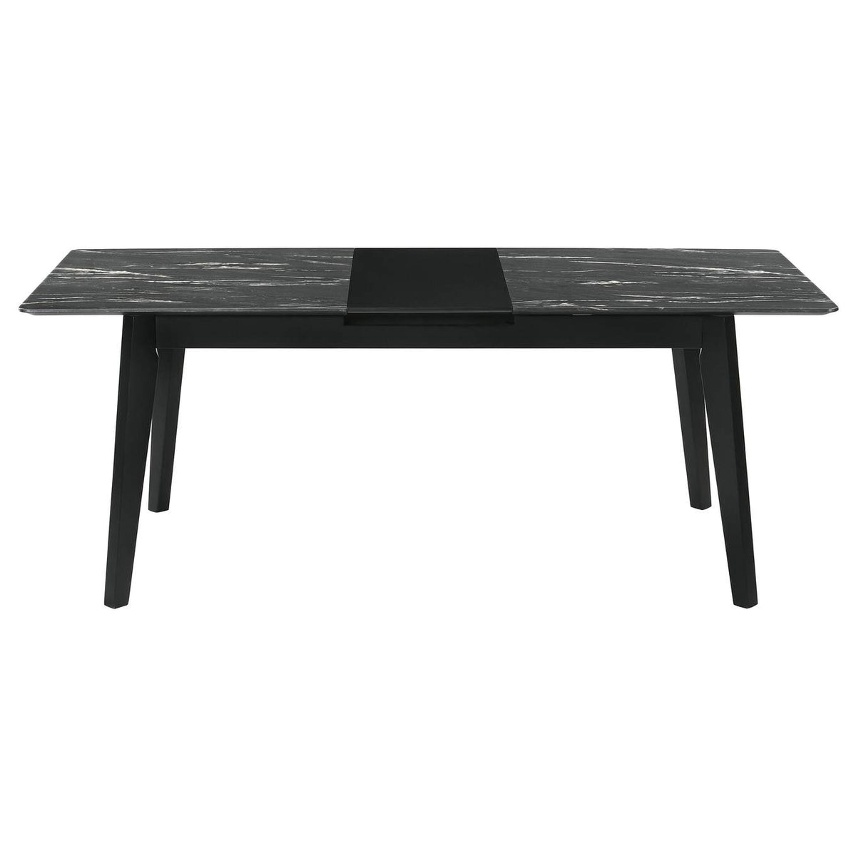 121251-S7 Crestmont 7-piece Extension Leaf Dining Table Set Black