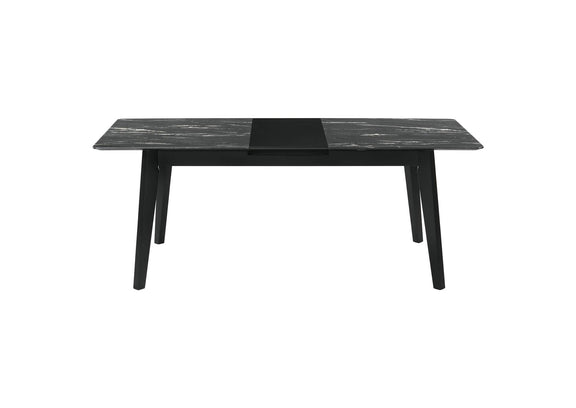121251-S7 Crestmont 7-piece Extension Leaf Dining Table Set Black