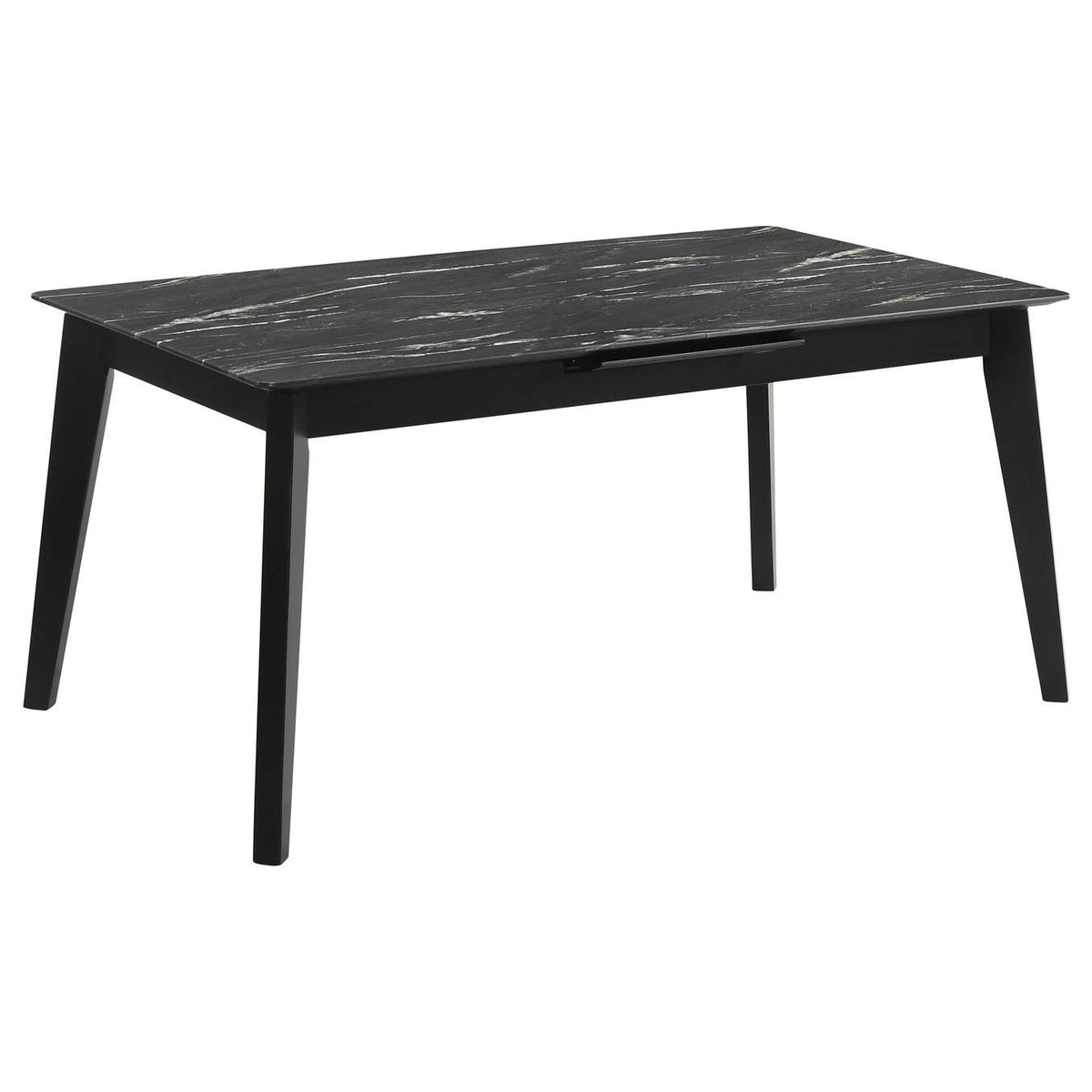 121251-S7 Crestmont 7-piece Extension Leaf Dining Table Set Black