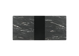 121251 Crestmont 78-inch Extension Dining Table Black Faux Marble