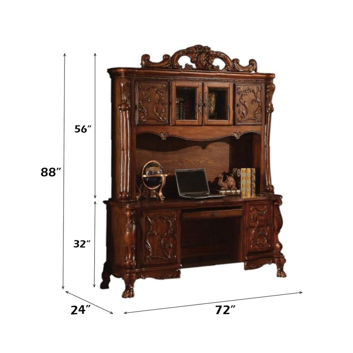 12172 Dresden Executive Computer Desk with Hutch