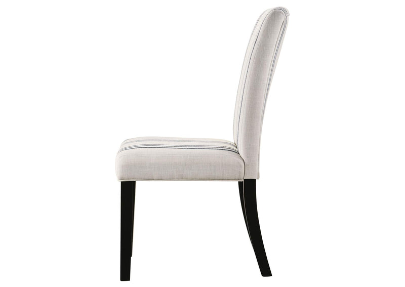 121782 Herran Upholstered Dining Side Chair Beige (Set of 2)
