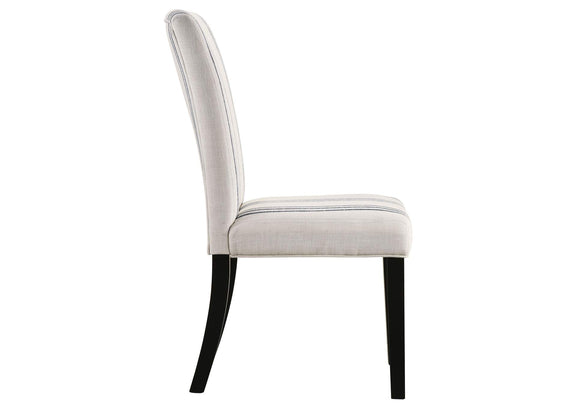 121782 Herran Upholstered Dining Side Chair Beige (Set of 2)