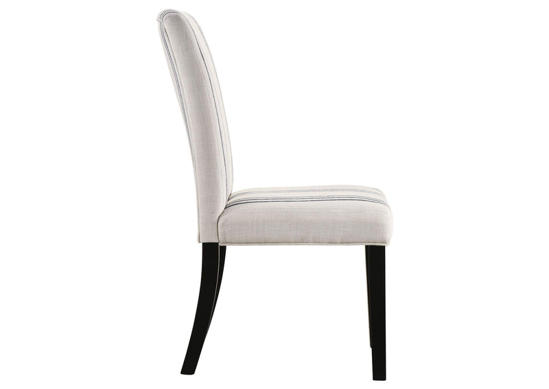 121782 Herran Upholstered Dining Side Chair Beige (Set of 2)