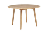 122500-S5B Andrews 5-piece Round Dining Table Set Light Ash and Black