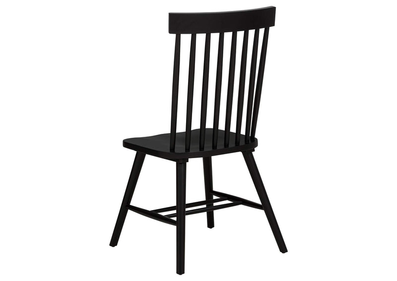 122500-S5B Andrews 5-piece Round Dining Table Set Light Ash and Black