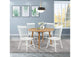 122500-S5W Andrews 5-piece Round Dining Table Set Light Ash and White
