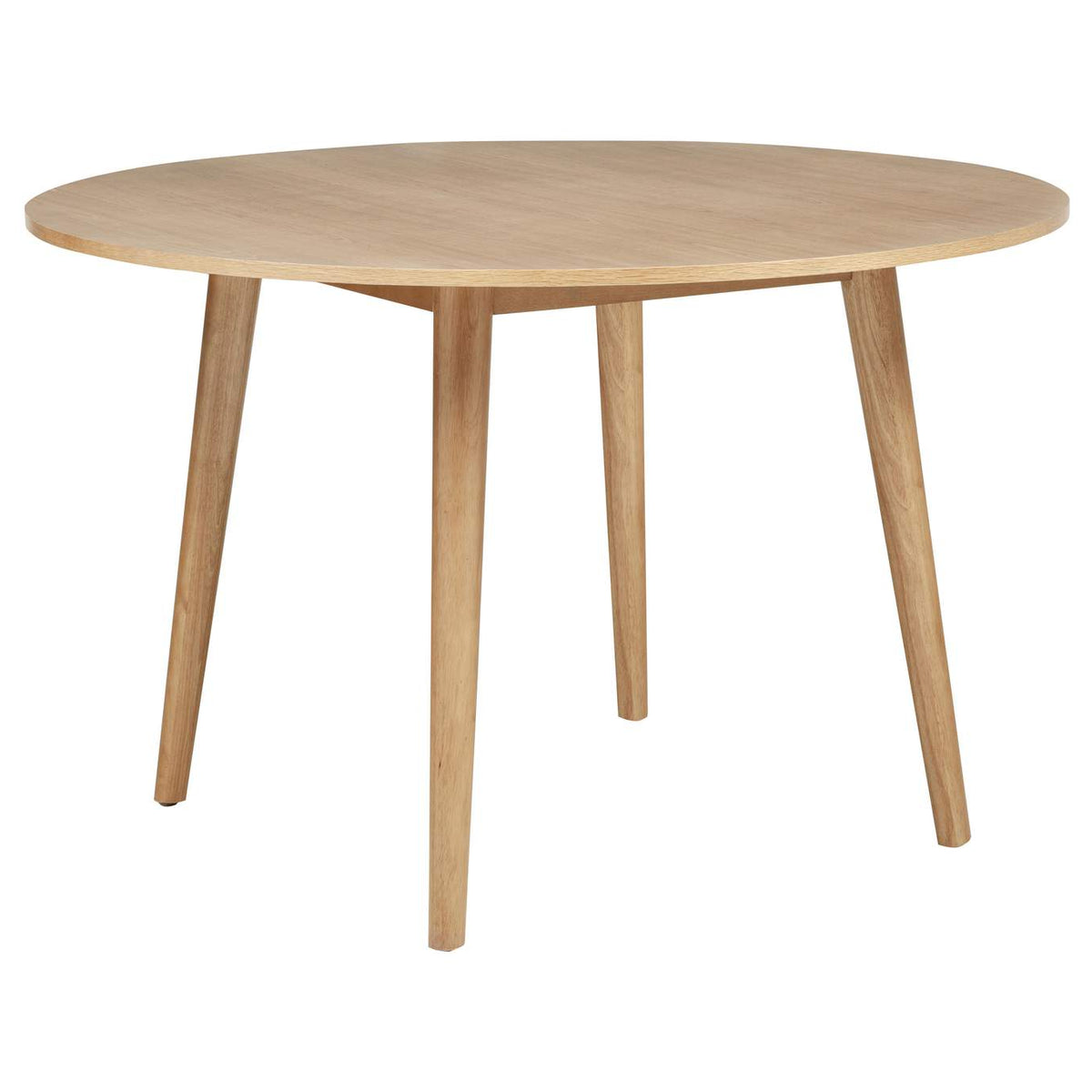 122500-S5 Andrews 5-piece Round Wood Dining Room Table Set Light Ash
