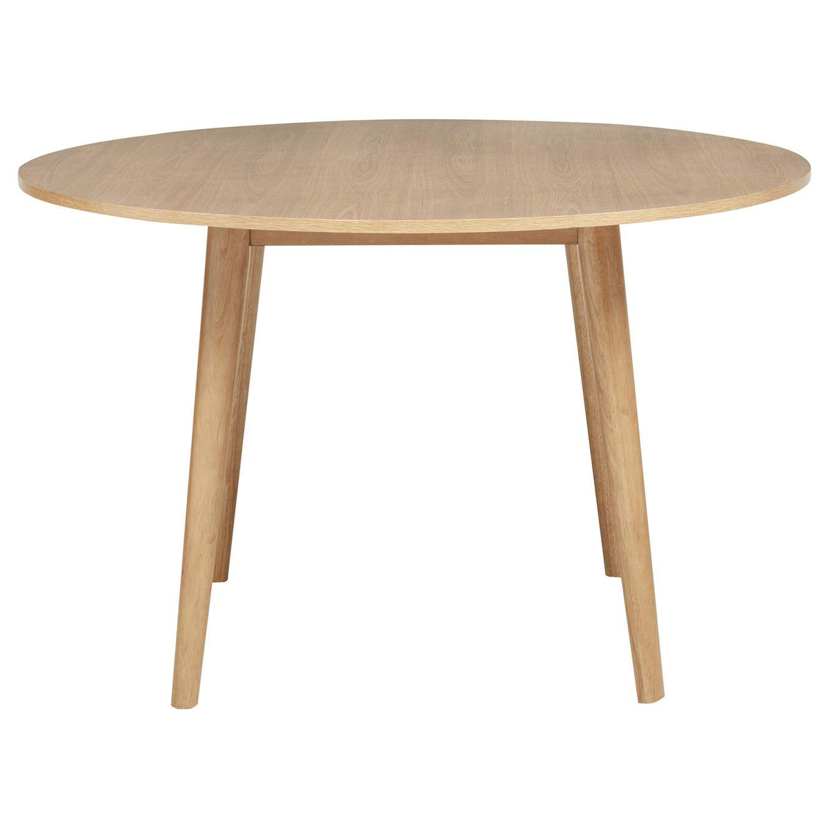 122500-S5 Andrews 5-piece Round Wood Dining Room Table Set Light Ash