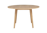 122500-S5 Andrews 5-piece Round Wood Dining Room Table Set Light Ash