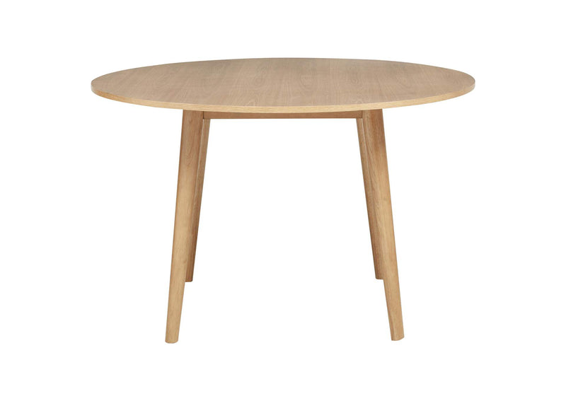 122500-S5 Andrews 5-piece Round Wood Dining Room Table Set Light Ash