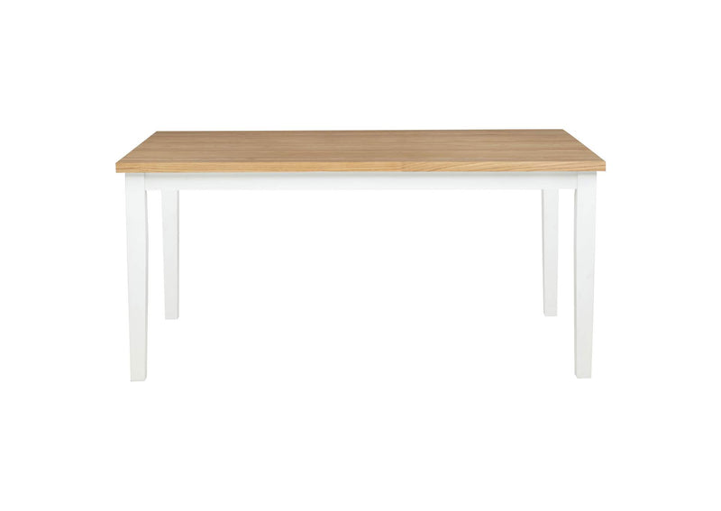 122501-S7W Andrews 7-piece Rectangular Dining Set Light Ash and White