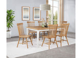 122501-S7 Andrews 7-piece Rectangular Dining Set Light Ash and White