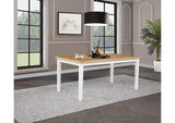 122501 Andrews 66-inch Rectangular Dining Table Light Ash and White