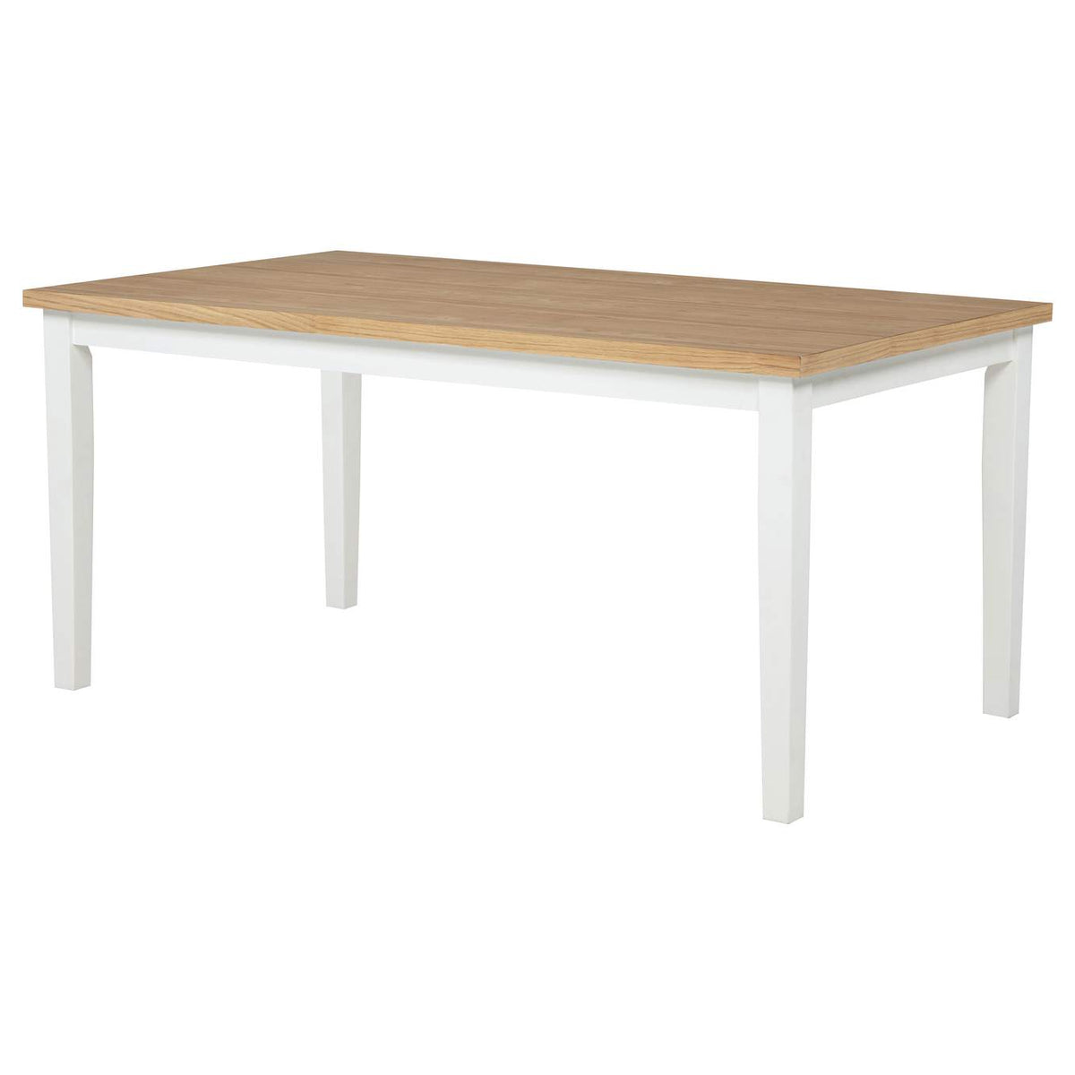 122501 Andrews 66-inch Rectangular Dining Table Light Ash and White
