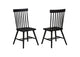 122502BLK Andrews Windsor Spindle Back Dining Side Chair Black (Set of 2)