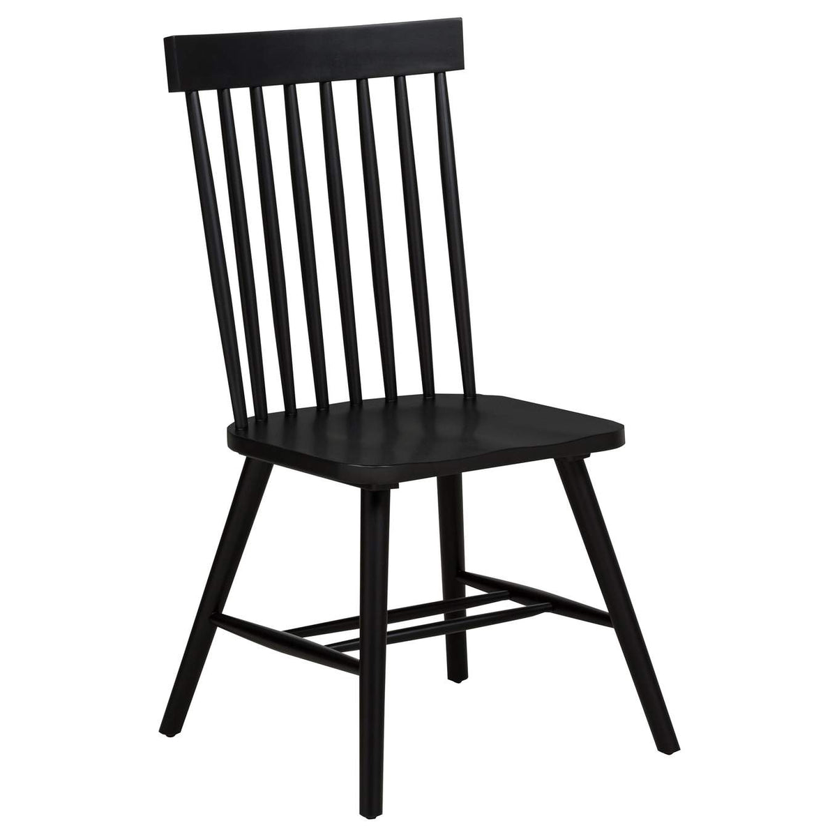 122502BLK Andrews Windsor Spindle Back Dining Side Chair Black (Set of 2)