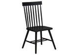 122502BLK Andrews Windsor Spindle Back Dining Side Chair Black (Set of 2)