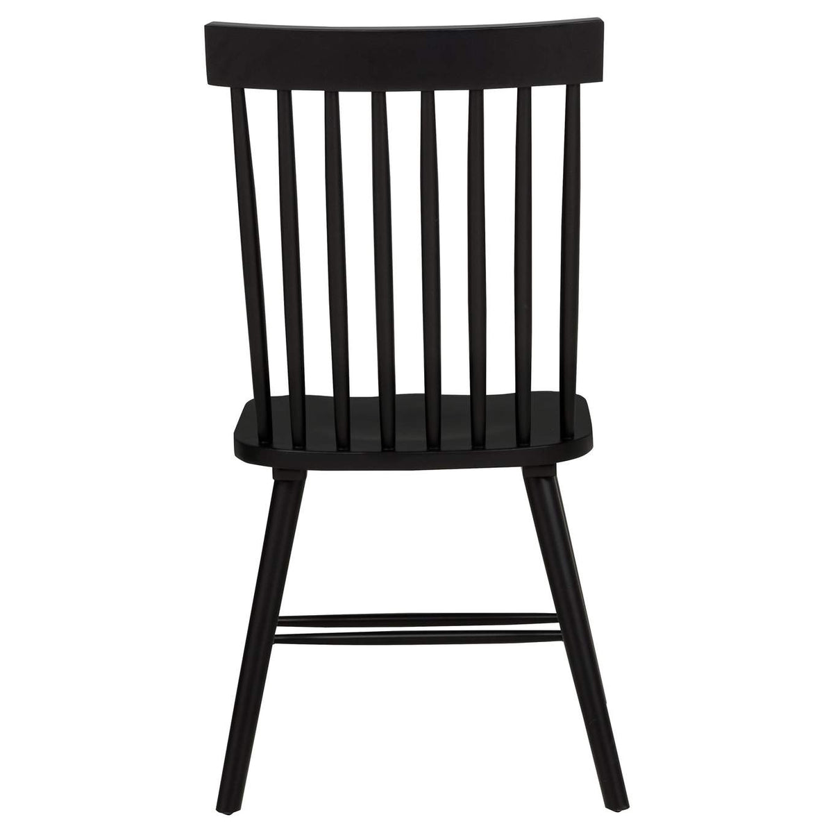 122502BLK Andrews Windsor Spindle Back Dining Side Chair Black (Set of 2)