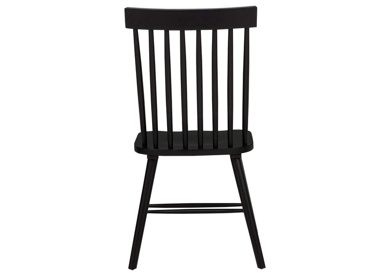 122502BLK Andrews Windsor Spindle Back Dining Side Chair Black (Set of 2)