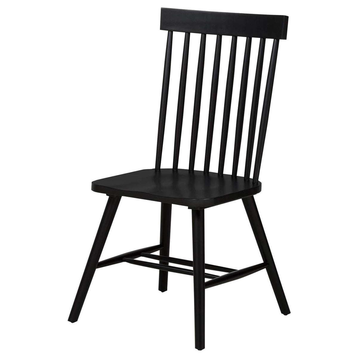 122502BLK Andrews Windsor Spindle Back Dining Side Chair Black (Set of 2)