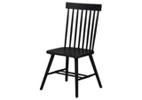 122502BLK Andrews Windsor Spindle Back Dining Side Chair Black (Set of 2)