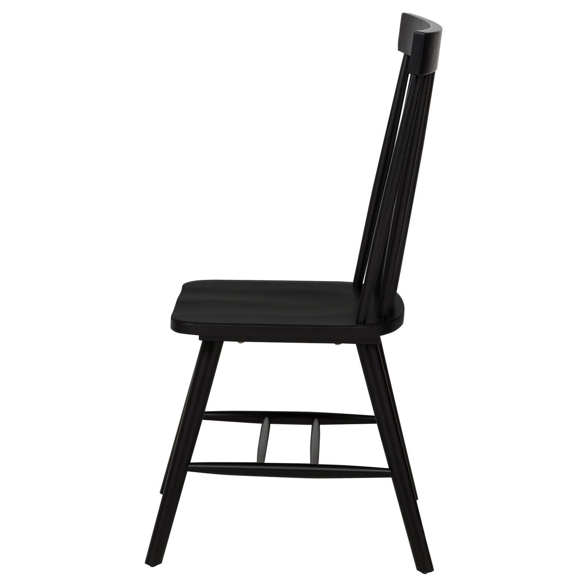 122502BLK Andrews Windsor Spindle Back Dining Side Chair Black (Set of 2)