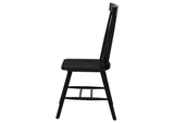 122502BLK Andrews Windsor Spindle Back Dining Side Chair Black (Set of 2)