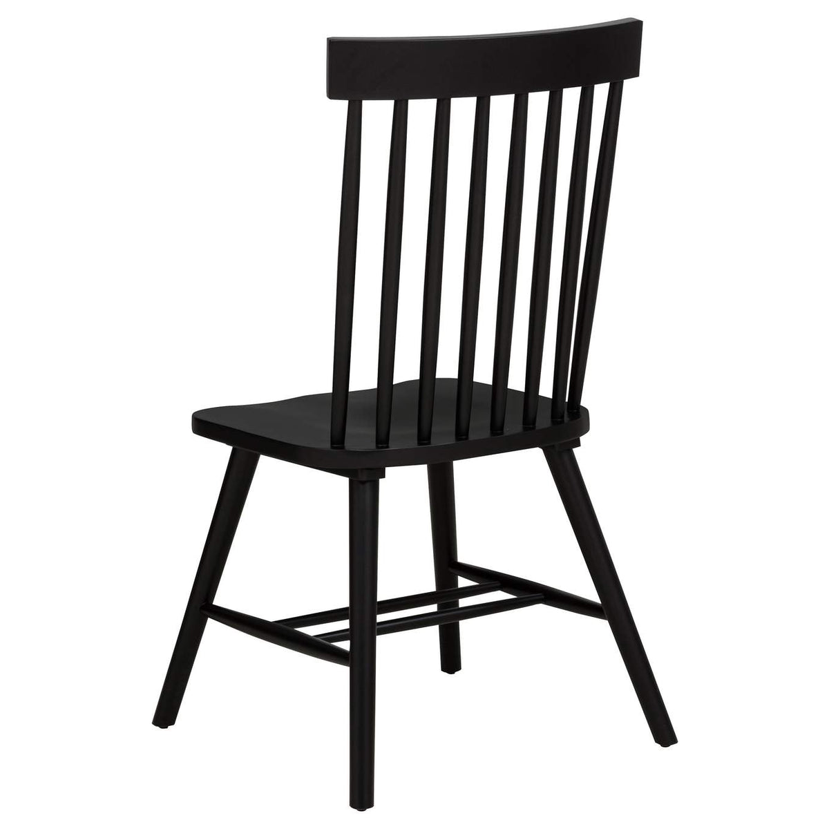 122502BLK Andrews Windsor Spindle Back Dining Side Chair Black (Set of 2)