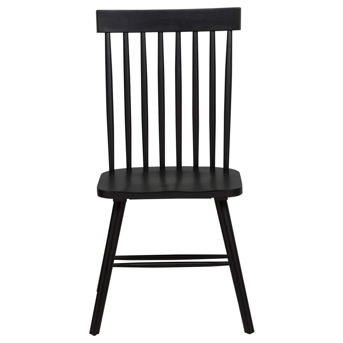 122502BLK Andrews Windsor Spindle Back Dining Side Chair Black (Set of 2)