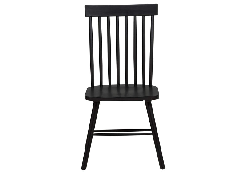 122502BLK Andrews Windsor Spindle Back Dining Side Chair Black (Set of 2)
