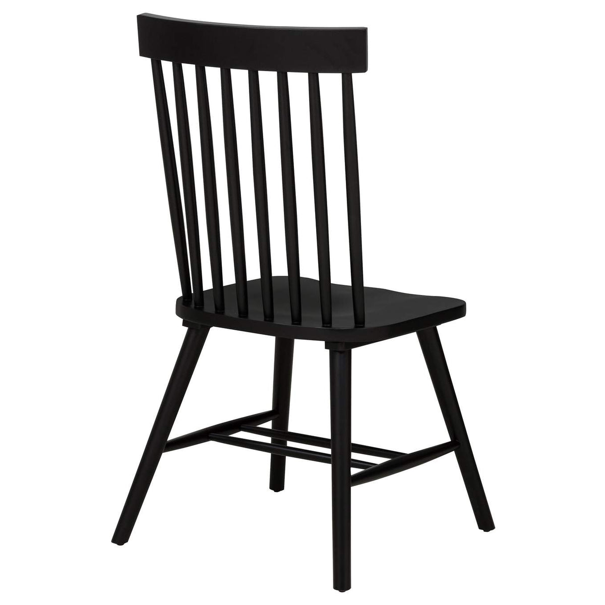 122502BLK Andrews Windsor Spindle Back Dining Side Chair Black (Set of 2)