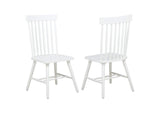 122502WHT Andrews Windsor Spindle Back Dining Side Chair White (Set of 2)