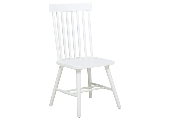 122502WHT Andrews Windsor Spindle Back Dining Side Chair White (Set of 2)