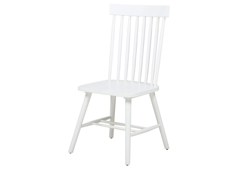 122502WHT Andrews Windsor Spindle Back Dining Side Chair White (Set of 2)