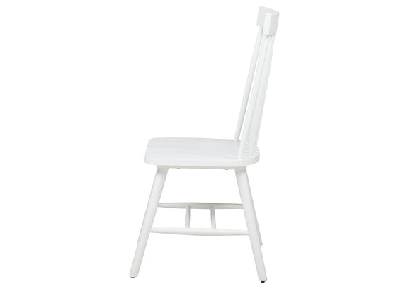122502WHT Andrews Windsor Spindle Back Dining Side Chair White (Set of 2)