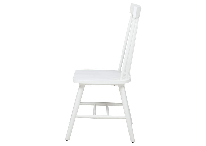 122502WHT Andrews Windsor Spindle Back Dining Side Chair White (Set of 2)