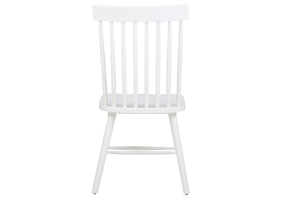 122502WHT Andrews Windsor Spindle Back Dining Side Chair White (Set of 2)