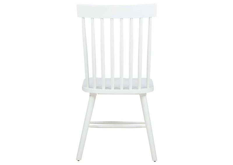 122502WHT Andrews Windsor Spindle Back Dining Side Chair White (Set of 2)