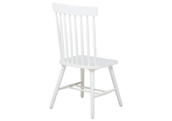 122502WHT Andrews Windsor Spindle Back Dining Side Chair White (Set of 2)