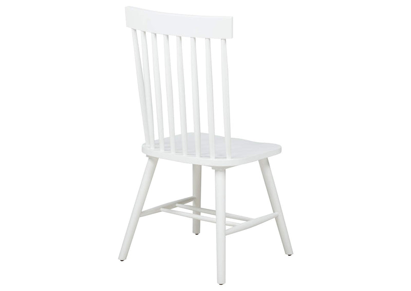 122502WHT Andrews Windsor Spindle Back Dining Side Chair White (Set of 2)