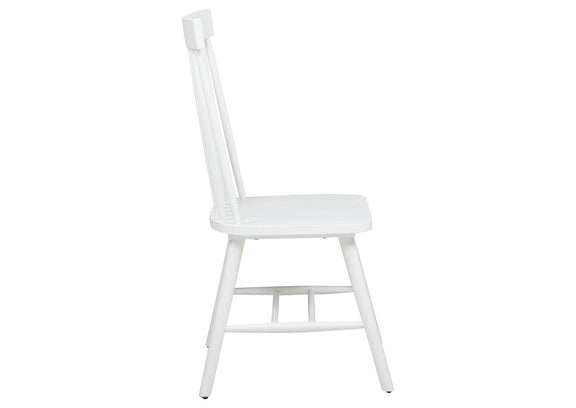 122502WHT Andrews Windsor Spindle Back Dining Side Chair White (Set of 2)