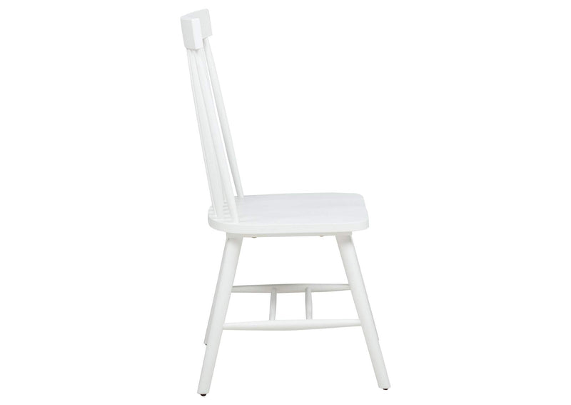 122502WHT Andrews Windsor Spindle Back Dining Side Chair White (Set of 2)