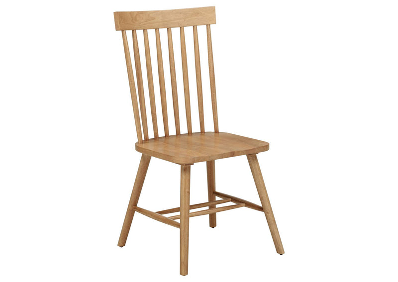 122502 Andrews Windsor Spindle Back Dining Side Chair Light Ash (Set of 2)